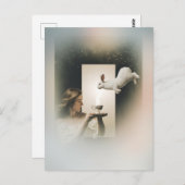 Magische surrealistische thee met het witte konijn briefkaart (Voorkant / Achterkant)