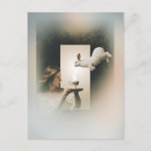 Magische surrealistische thee met het witte konijn briefkaart (Voorkant)