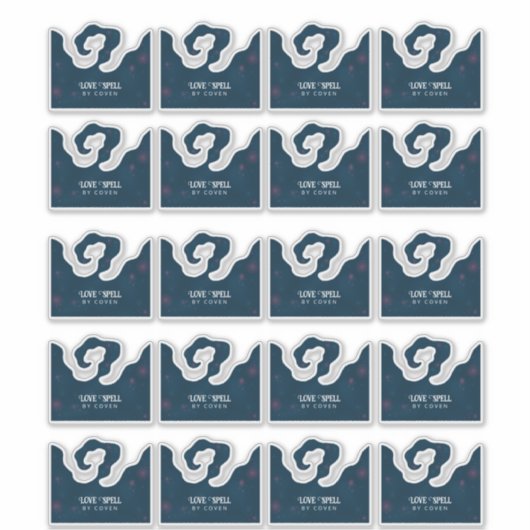 Magische Swirl Love Spell Labels (Voorkant)