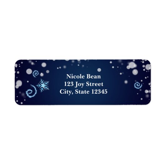 Magische Swirl Winter Wonderland Adresetiketten Etiket (Voorkant)
