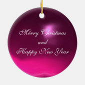 MAGISCHE SWIRLS FOTO TEMPLATE, Fuchsia Pink Amethy Keramisch Ornament (Achterkant)