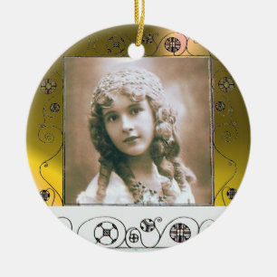 MAGISCHE SWIRLS FOTO TEMPLATE, Geel Topaz Keramisch Ornament