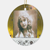 MAGISCHE SWIRLS FOTO TEMPLATE, Geel Topaz Keramisch Ornament (Links)