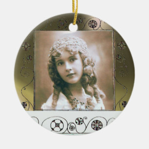 MAGISCHE SWIRLS FOTO-TEMPLATE, grijs Agate Keramisch Ornament