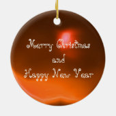 MAGISCHE SWIRLS FOTO-TEMPLATE, Oranje Agate Keramisch Ornament (Achterkant)