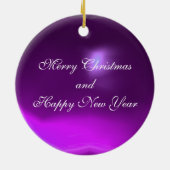 MAGISCHE SWIRLS FOTO-TEMPLATE, Paarse Amethyst Keramisch Ornament (Achterkant)