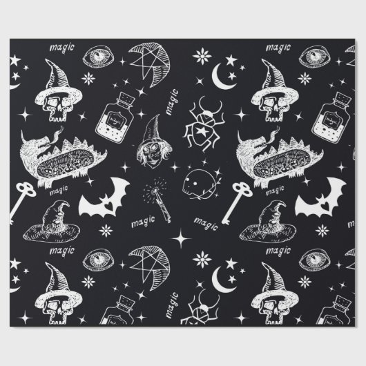 Magische symbolen cadeaupapier (Vlak)