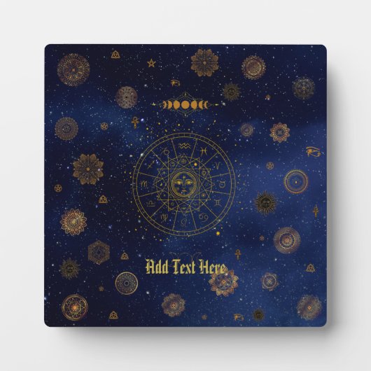 Magische symbolen van de bescherming Mandala Pagan Fotoplaat (Voorkant)