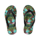 Magische Tale van een Afrikaans-Amerikaanse zwarte Kinder Teenslippers (Voetbed)