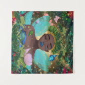 Magische Tale van een Afrikaans-Amerikaanse zwarte Wandkleed (Voorkant (horizontaal))