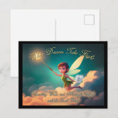 Magische Tandenfee - "Waar dromen vliegen" Briefkaart (Voorkant / Achterkant)