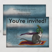 Magische tapijtkatten, uitnodiging (Voorkant / Achterkant)