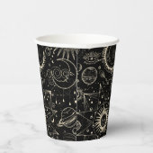 Magische tarot astrologie boho hemelse patroon papieren bekers (Rechts)
