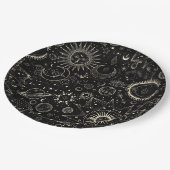 Magische tarot astrologie boho hemelse patroon papieren bordje (Gekanteld)