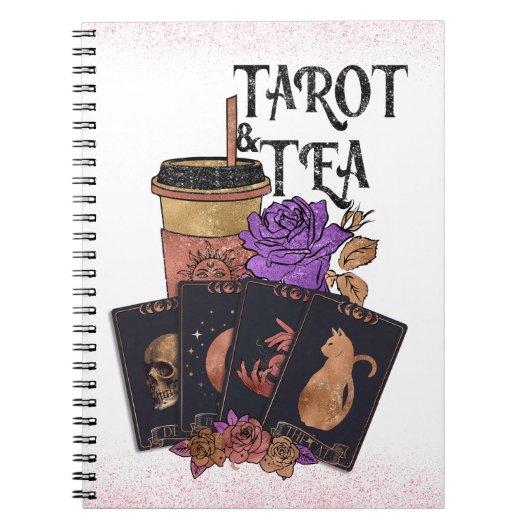 Magische Tarot en Thee Kaart Notitieboek (Voorkant)