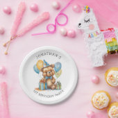MAGISCHE Teddybeer Eerste Verjaardag Papieren Bordje (Feest)