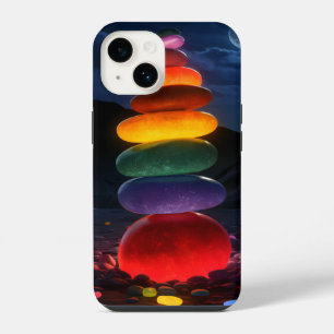 Magische telefoonhoes: Verlichte stenen ontwerp iPhone 14 Hoesje