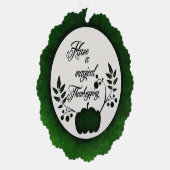 Magische Thanksgiving Papier Ornament Kaart (Rechts)