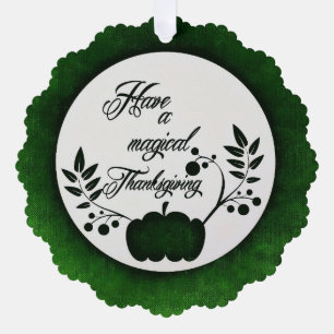 Magische Thanksgiving Papier Ornament Kaart