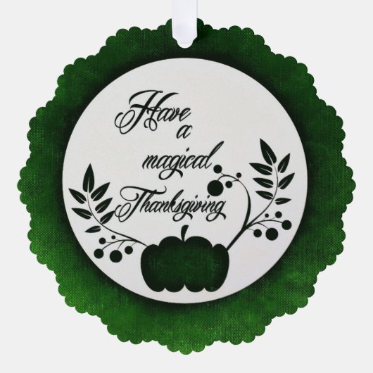 Magische Thanksgiving Papier Ornament Kaart (Voorkant)
