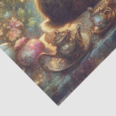 Magische Theetijd Hatter en Rabbit Decoupage Tissuepapier (Detail)