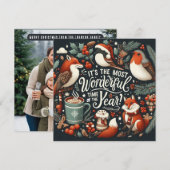 Magische tijd van het jaar fantasie - Kerstmis vos Feestdagenkaart (Voorkant / Achterkant)