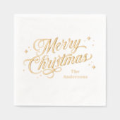 Magische tijd Vrolijk kerstfeest Folie servetten (Voorkant)