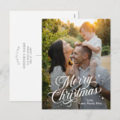 Magische Time Merry-kerstbewerkbare kleur Feestdagenkaart (Voorkant / Achterkant)