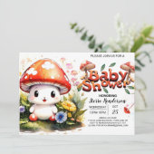Magische Toadstool Trail Baby shower Kaart (Staand voorkant)