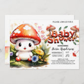 Magische Toadstool Trail Baby shower Kaart (Voorkant / Achterkant)