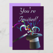 Magische top-haatuitnodiging kaart (Voorkant / Achterkant)