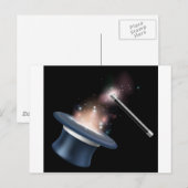 Magische tophat en toverstaf briefkaart (Voorkant / Achterkant)