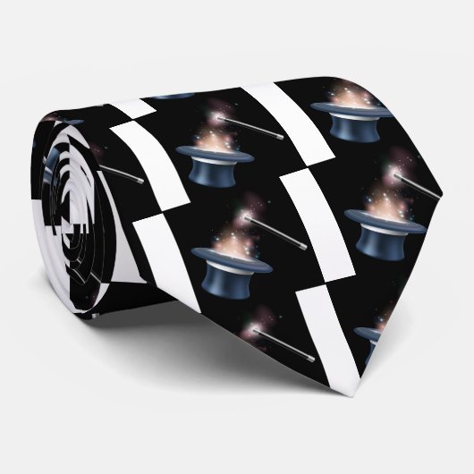 Magische tophat en toverstaf stropdas (Opgerold)