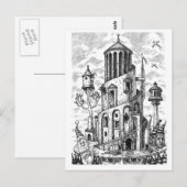 Magische toren op pet briefkaart (Voorkant / Achterkant)