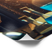 Magische Tovenaar Dragon Fantasy Art Poster (Hoek)