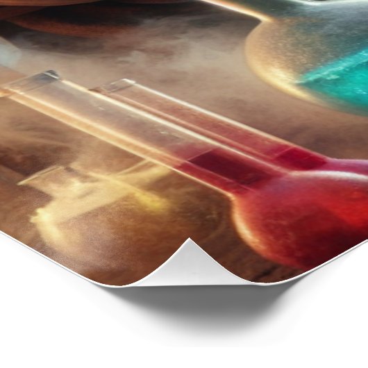 Magische Tovenaar Dragon Fantasy Art Poster (Hoek)