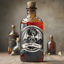 Magische Tovenaar Potion Fles Dragon Labels