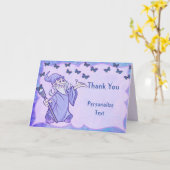 Magische Tovenaar & Vlinders Dank u personaliseren Kaart (Gele Bloem)