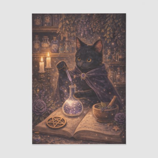 Magische Toverdrank Kitty Tissuepapier (Voorkant)