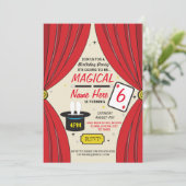 Magische toverstaf elke leeftijd verjaardagsfeestj kaart (Staand voorkant)