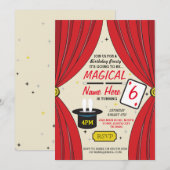 Magische toverstaf elke leeftijd verjaardagsfeestj kaart (Voorkant / Achterkant)