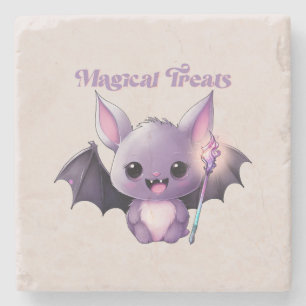 Magische traktaties met leuke vleermuizen stenen onderzetter