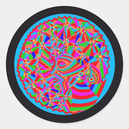 Magische Trance Ronde Sticker (Voorkant)