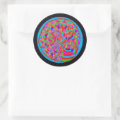 Magische Trance Ronde Sticker (Tas)