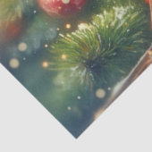 Magische treinrit kerstmuis decoupage tissuepapier (Detail)