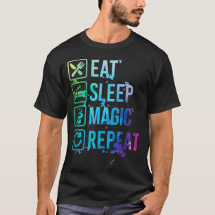 Magische Tricks Magicus Eat Slaap Herhaal Waterver T-shirt