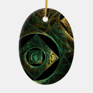 Magische trillingen Abstract Art Oval Ornament