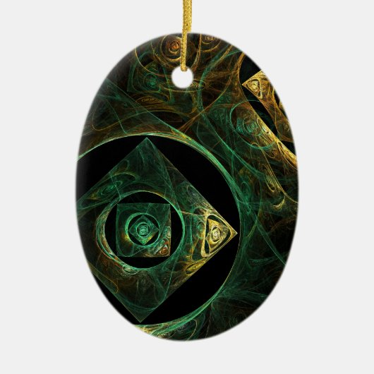 Magische trillingen Abstract Art Oval Ornament (Voorkant)