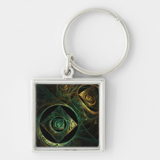 Magische trillingen Abstract Art Small Sleutelhanger (Voorkant)