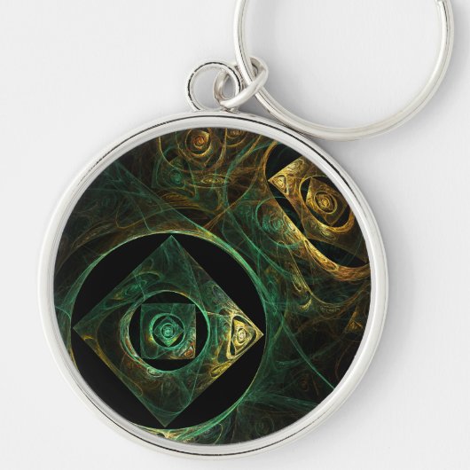 Magische trillingen Abstract Art Small Sleutelhanger (Voorkant)